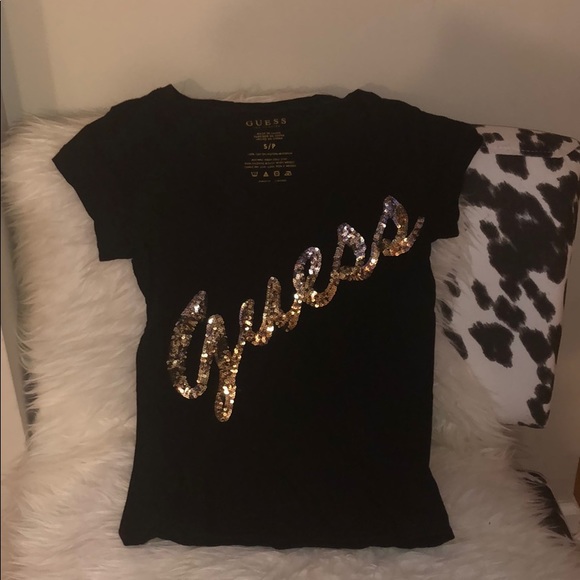 GUESS sequins t-shirt NEW - Picture 1 of 2